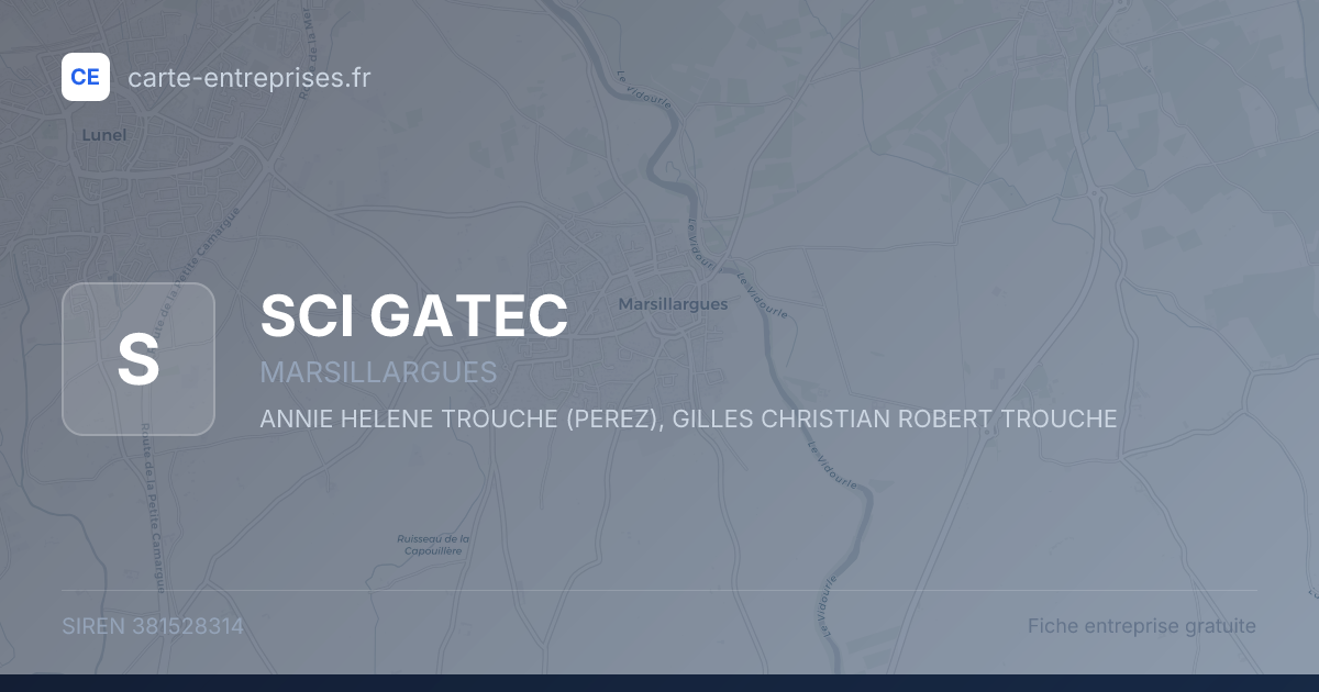 SCI GATEC — 381528314 — fiche entreprise