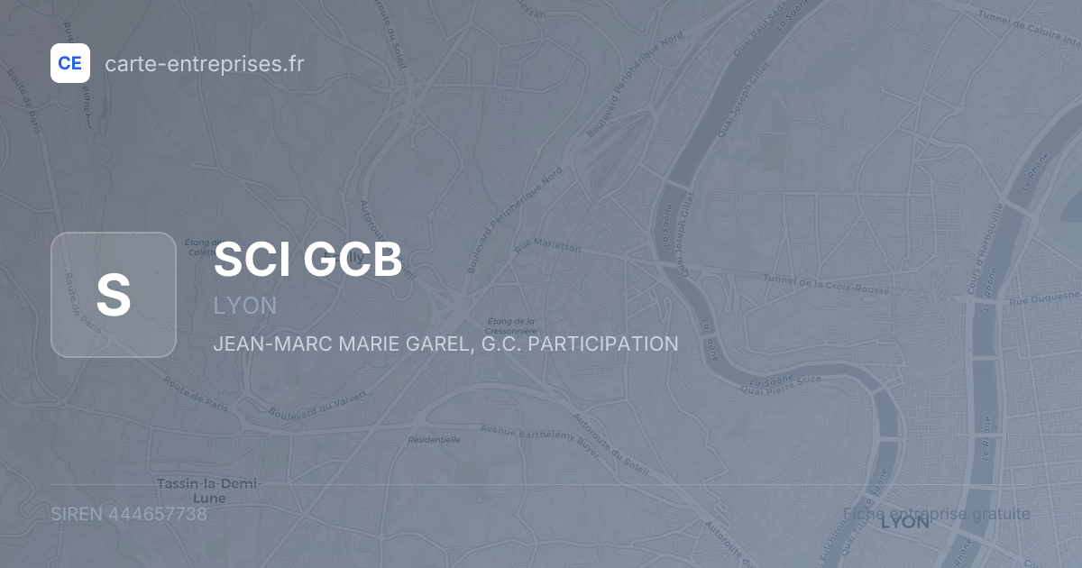 SCI GCB — 444657738 — fiche entreprise