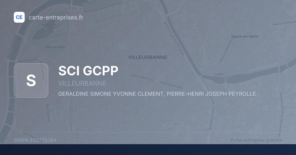 SCI GCPP — 832775084 — fiche entreprise