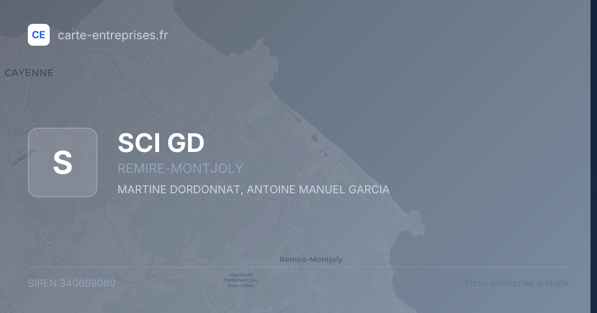 SCI GD — 340609080 — fiche entreprise
