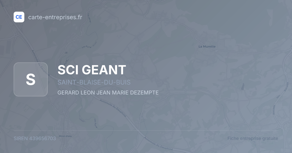 SCI GEANT — 439656703 — fiche entreprise