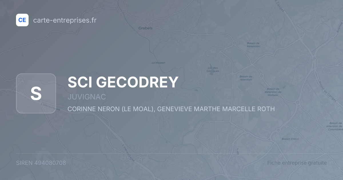 SCI GECODREY — 494080708 — fiche entreprise