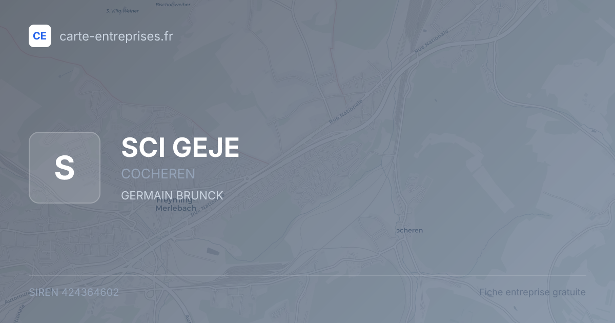 SCI GEJE — 424364602 — fiche entreprise