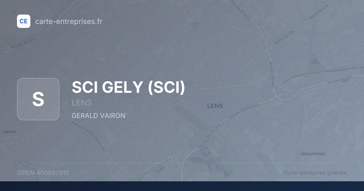 SCI GELY (SCI) — 400092912 — fiche entreprise