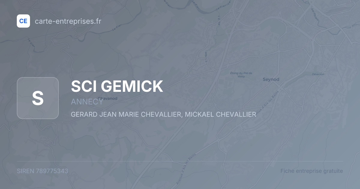 SCI GEMICK — 789775343 — fiche entreprise