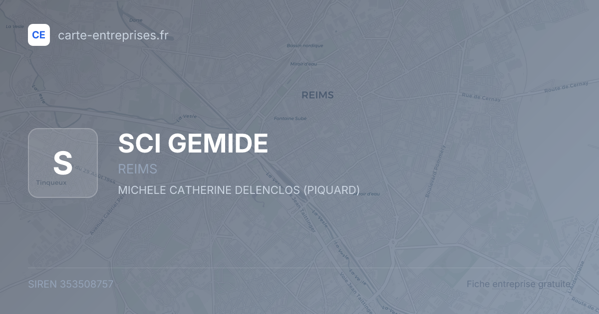 SCI GEMIDE — 353508757 — fiche entreprise