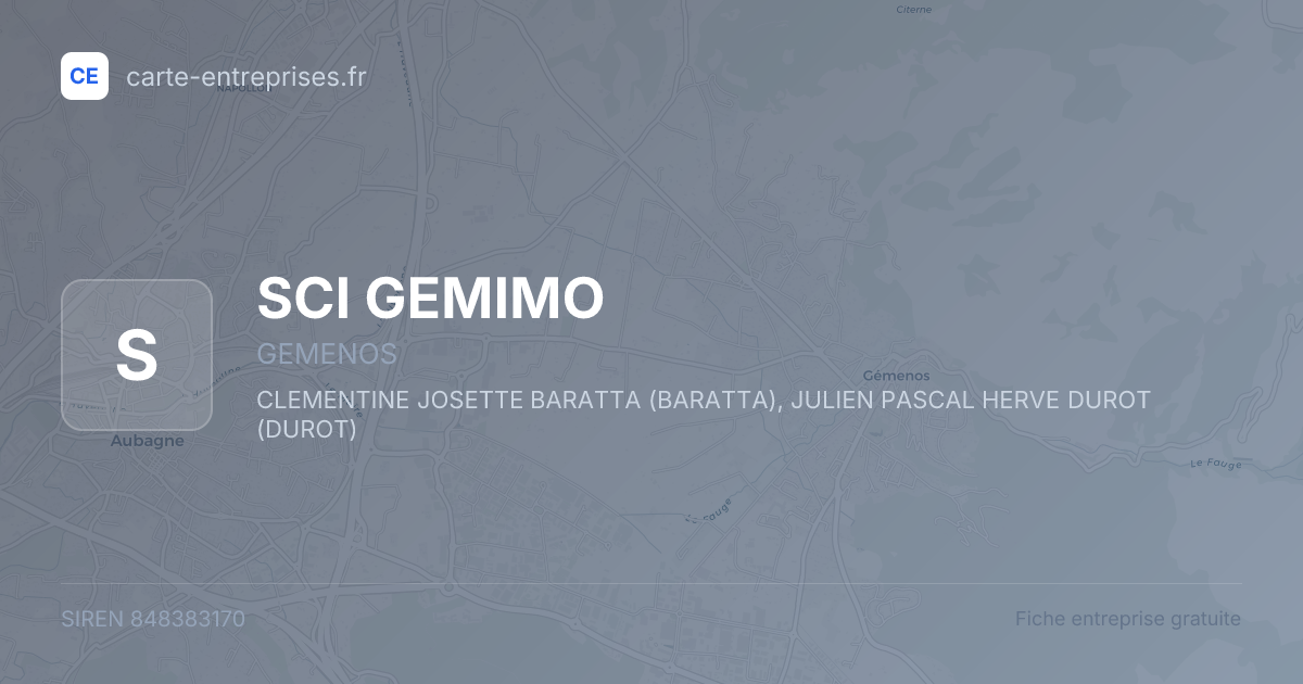 SCI GEMIMO — 848383170 — fiche entreprise