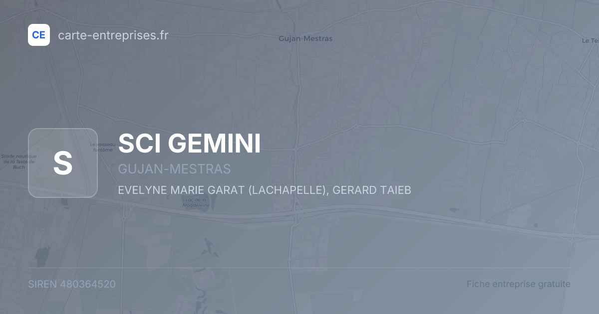 SCI GEMINI — 480364520 — fiche entreprise