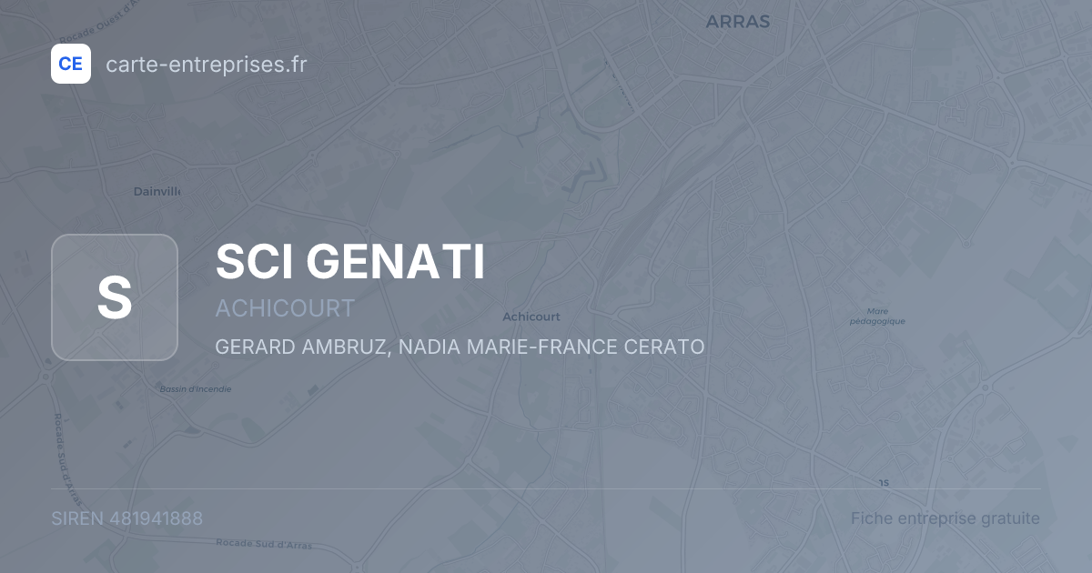 SCI GENATI — 481941888 — fiche entreprise