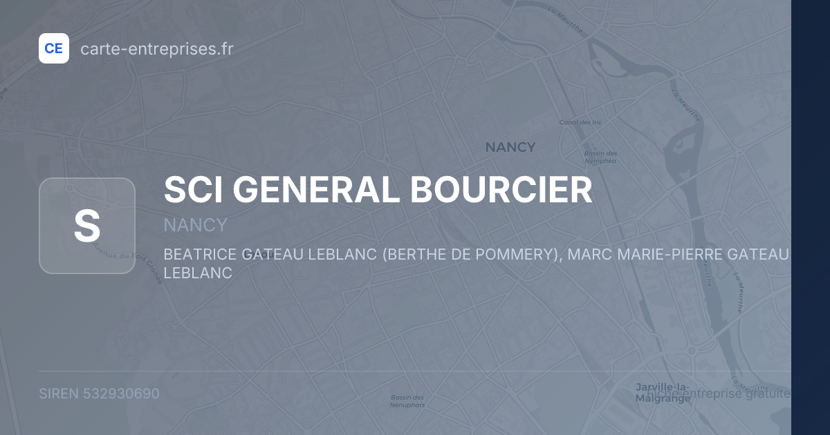 SCI GENERAL BOURCIER — 532930690 — fiche entreprise