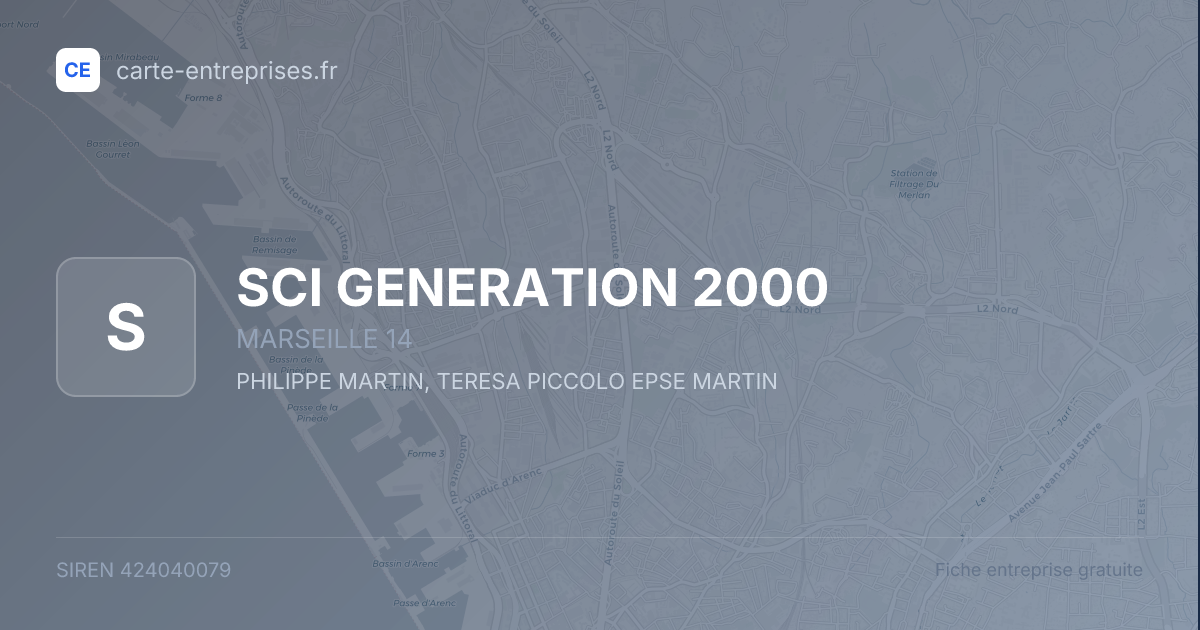 SCI GENERATION 2000 — 424040079 — fiche entreprise