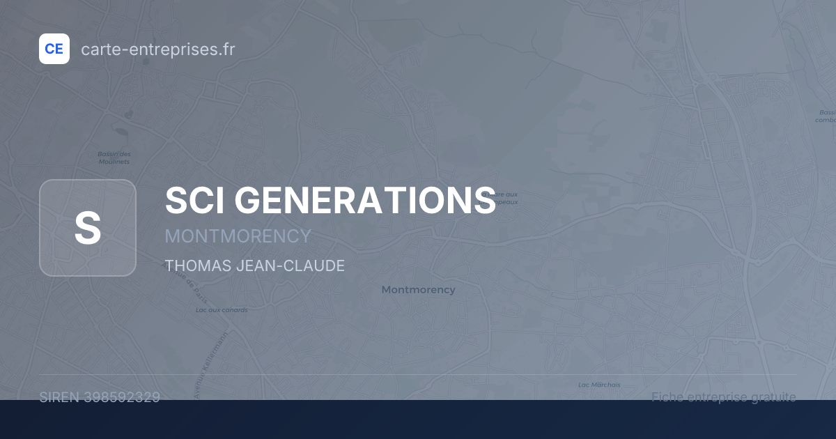 SCI GENERATIONS — 398592329 — fiche entreprise