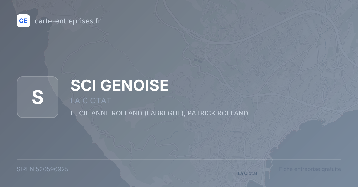SCI GENOISE — 520596925 — fiche entreprise