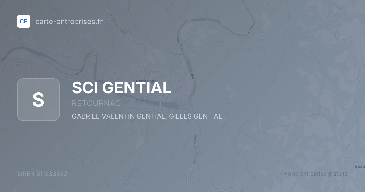 SCI GENTIAL — 511233322 — fiche entreprise