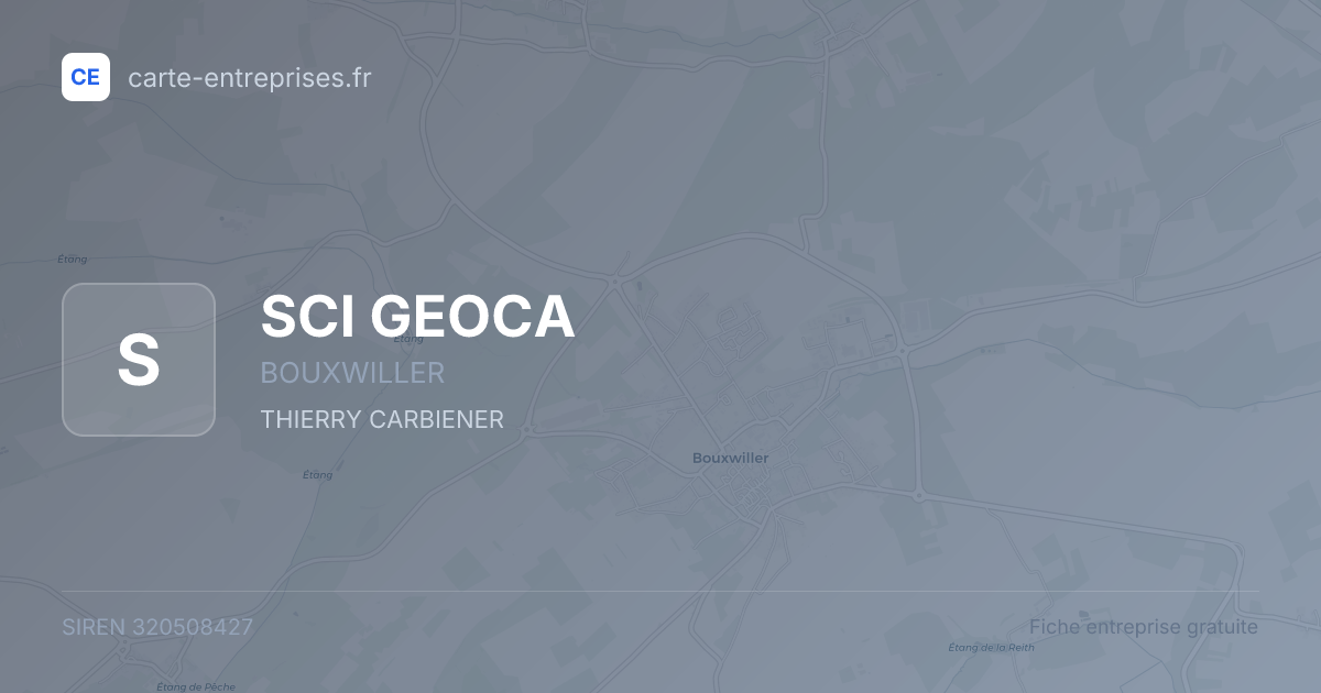 SCI GEOCA — 320508427 — fiche entreprise