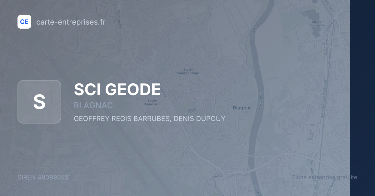 SCI GEODE — 480893551 — fiche entreprise