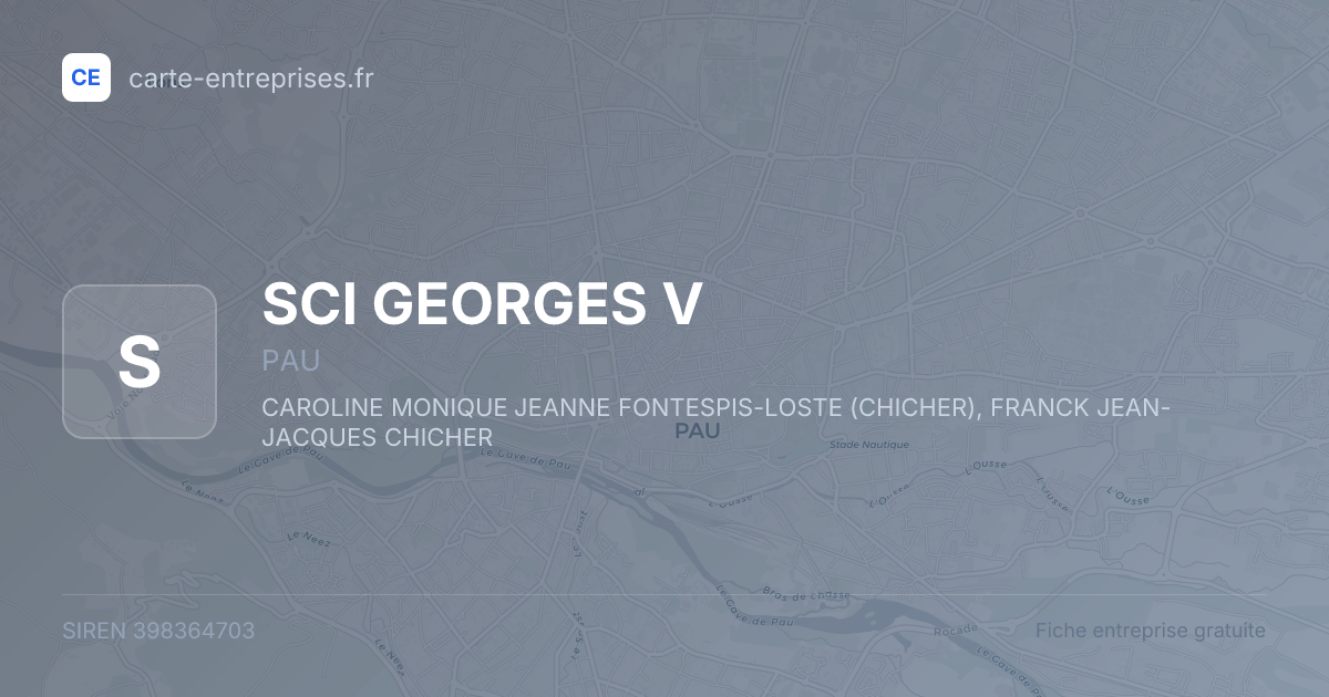 SCI GEORGES V — 398364703 — fiche entreprise