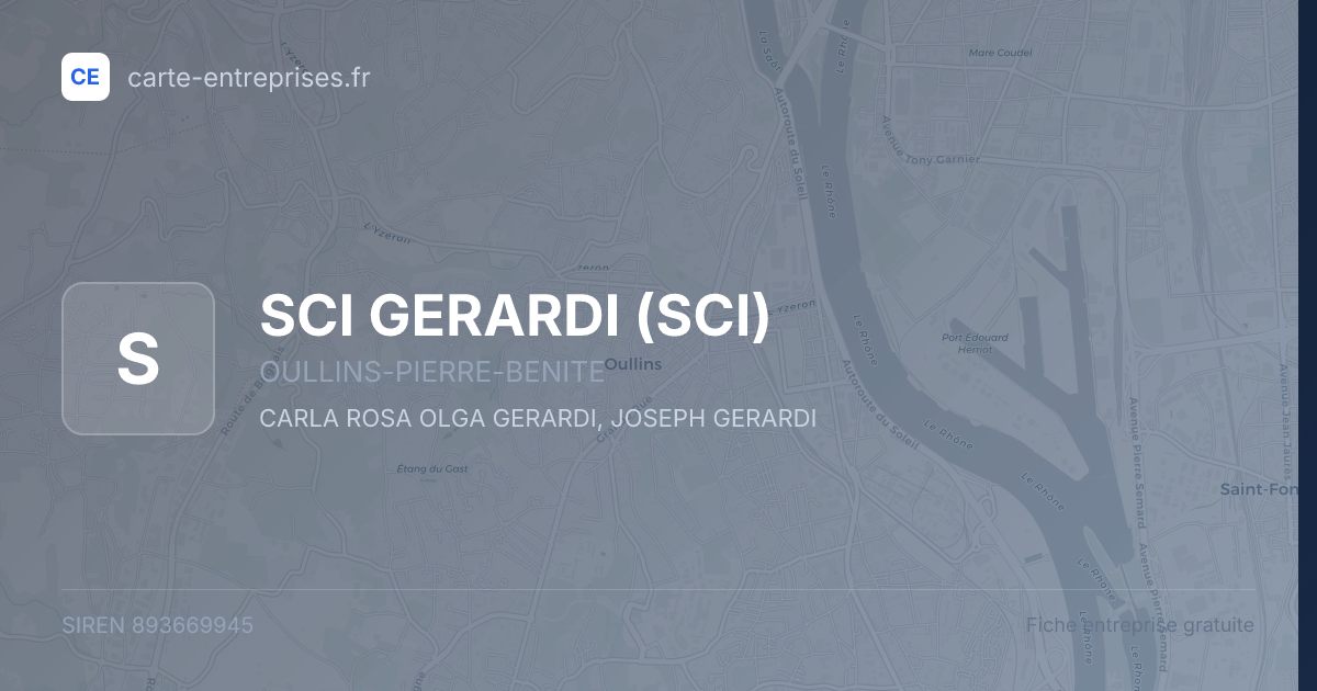 SCI GERARDI (SCI) — 893669945 — fiche entreprise