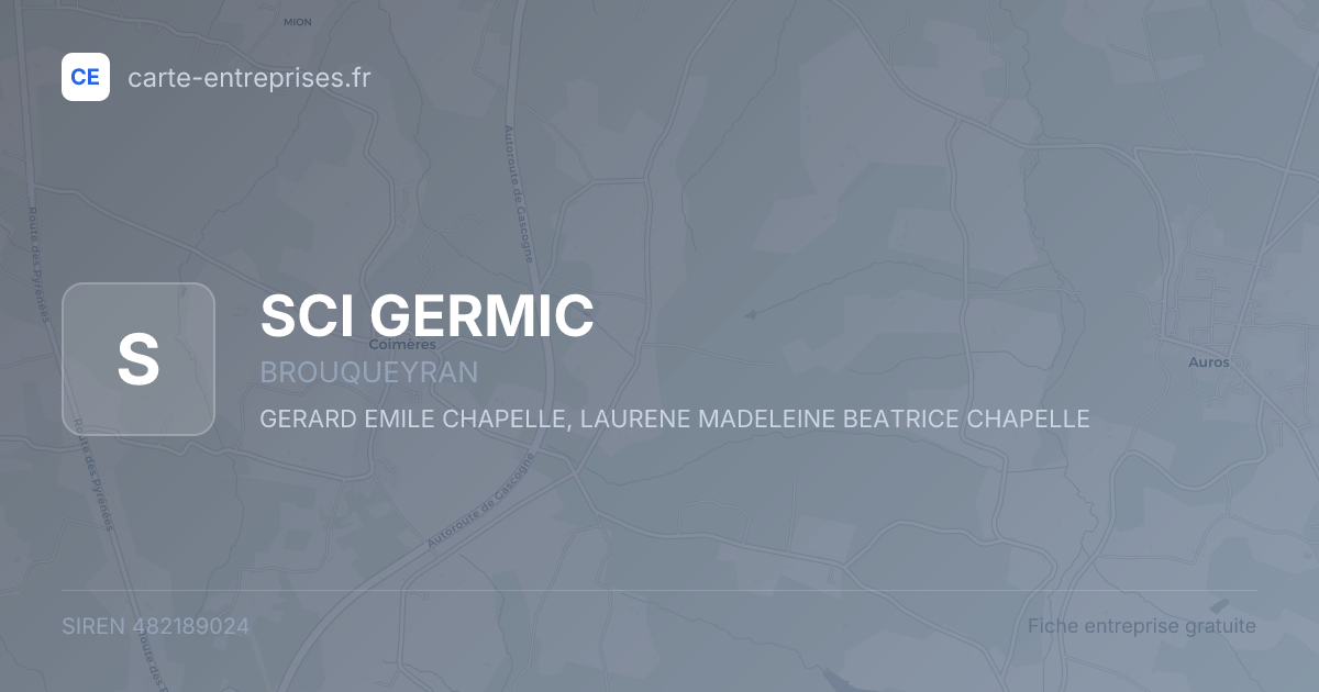 SCI GERMIC — 482189024 — fiche entreprise