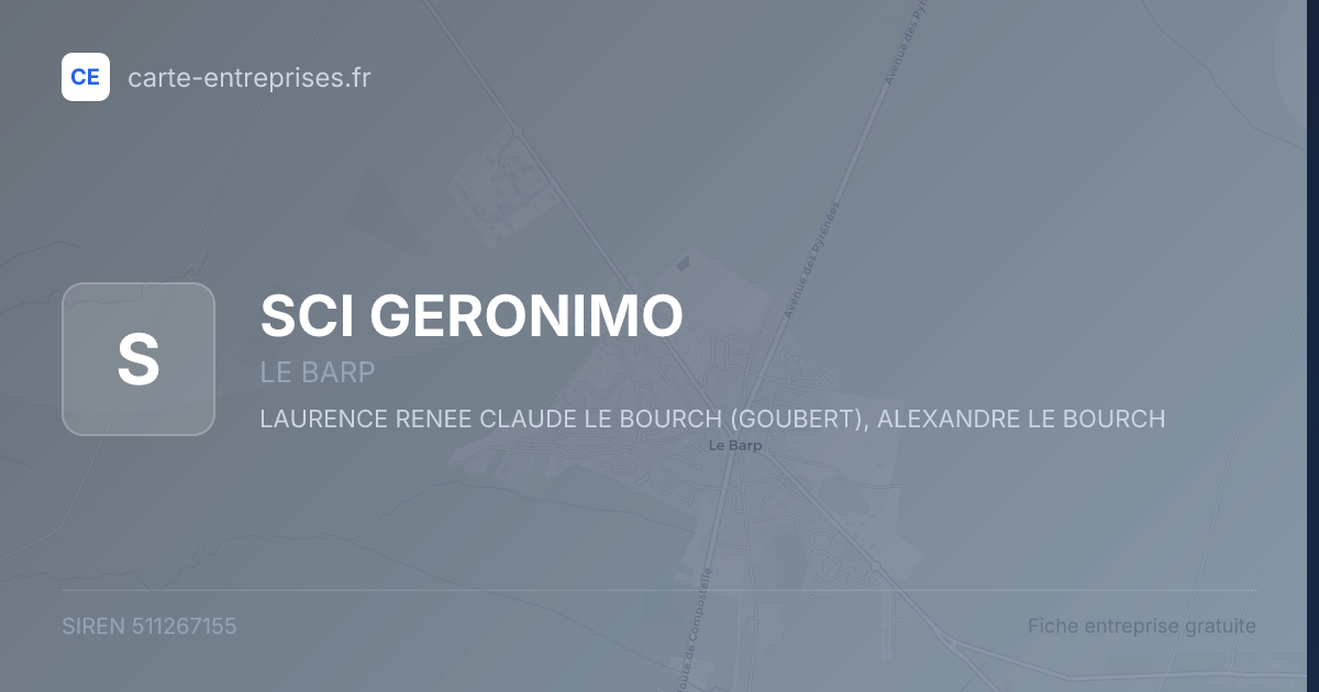 SCI GERONIMO — 511267155 — fiche entreprise