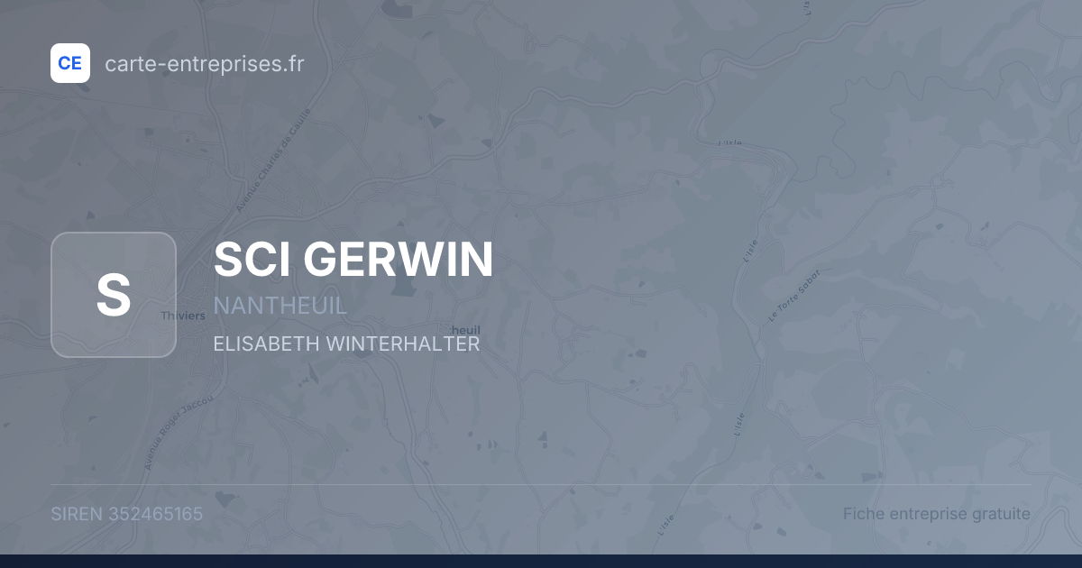 SCI GERWIN — 352465165 — fiche entreprise