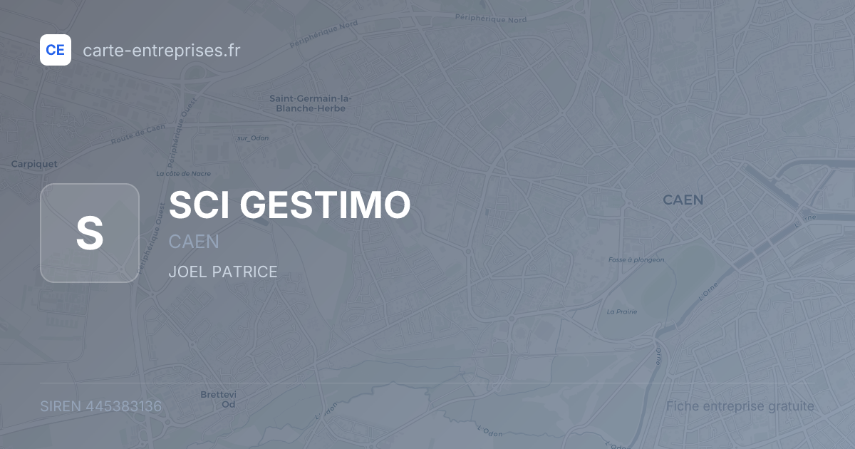 SCI GESTIMO — 445383136 — fiche entreprise
