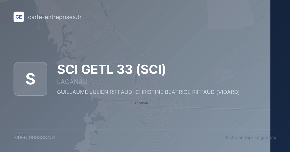 SCI GETL 33 (SCI) — 908838451 — fiche entreprise