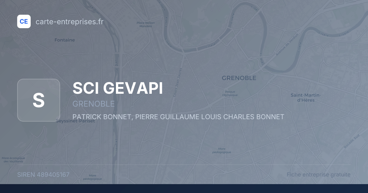 SCI GEVAPI — 489405167 — fiche entreprise
