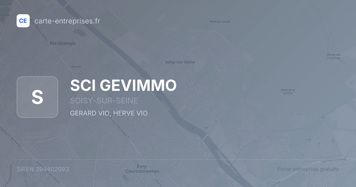 SCI GEVIMMO — 394402093 — fiche entreprise