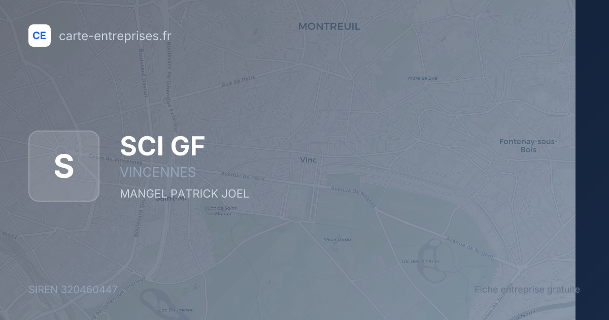SCI GF — 320460447 — fiche entreprise