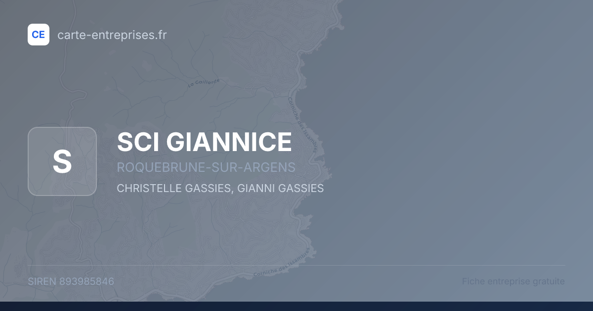 SCI GIANNICE — 893985846 — fiche entreprise