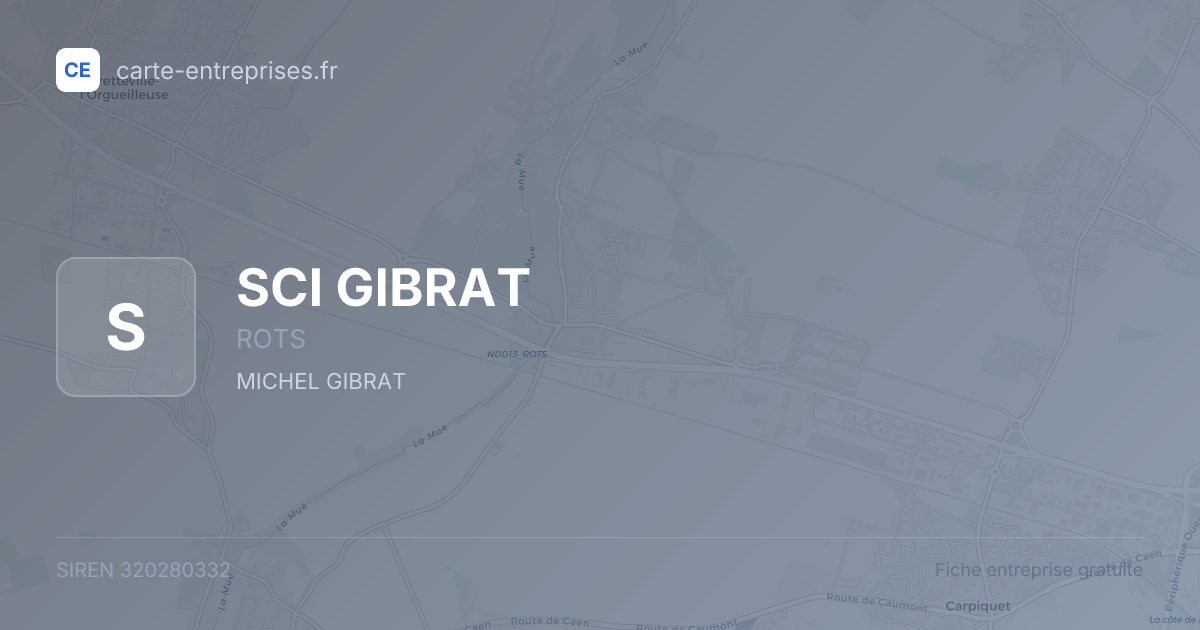 SCI GIBRAT — 320280332 — fiche entreprise