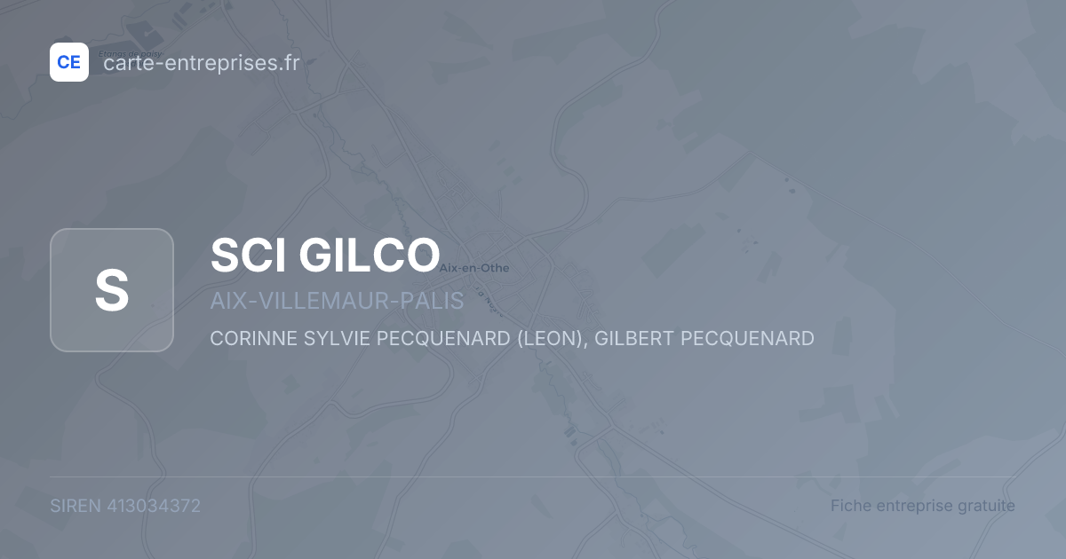 SCI GILCO — 413034372 — fiche entreprise
