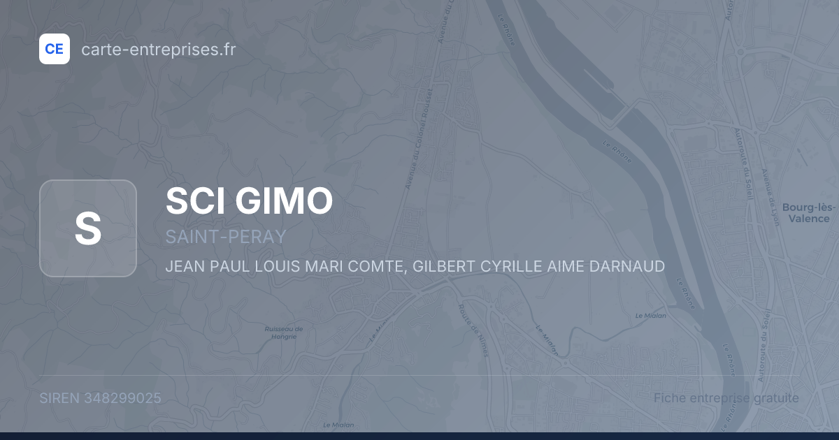 SCI GIMO — 348299025 — fiche entreprise