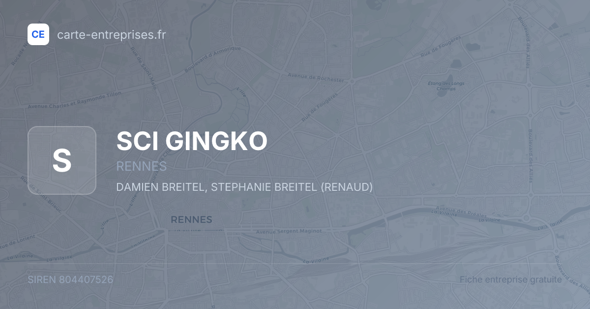 SCI GINGKO — 804407526 — fiche entreprise
