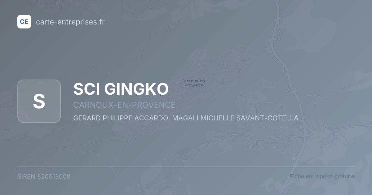SCI GINGKO — 820613008 — fiche entreprise