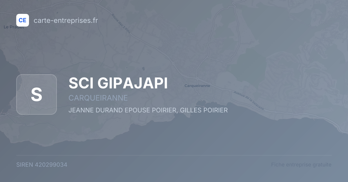 SCI GIPAJAPI — 420299034 — fiche entreprise
