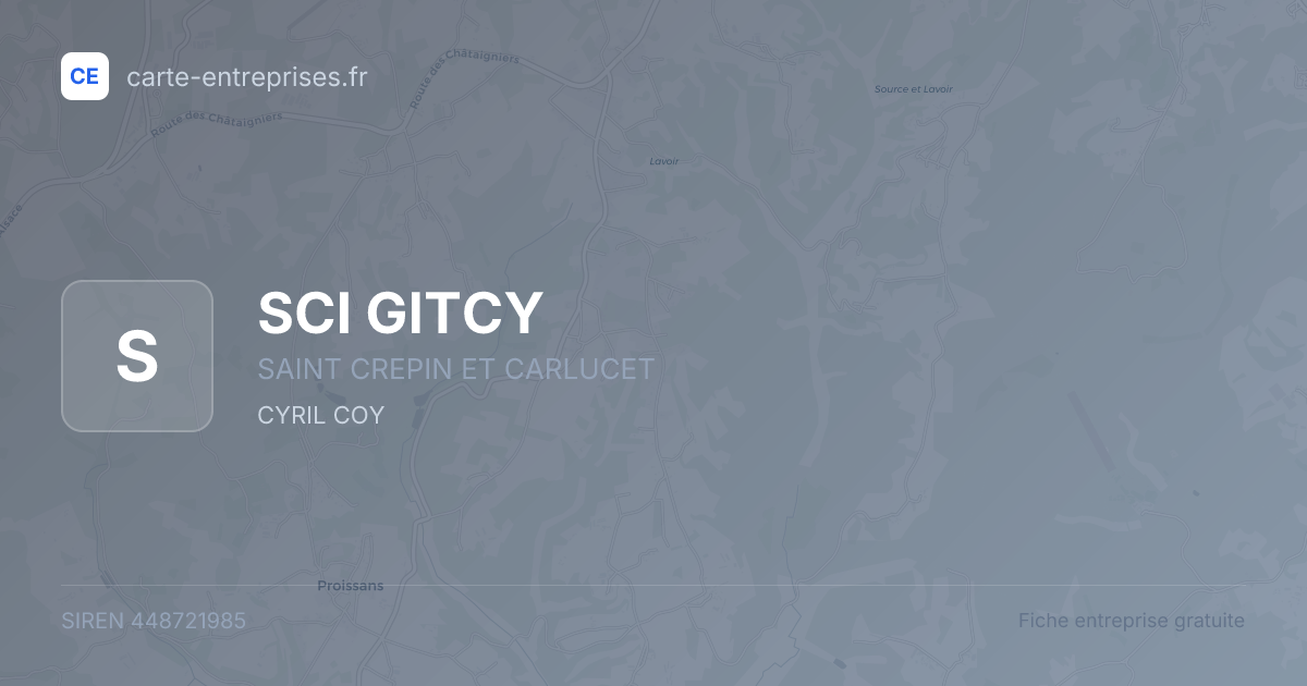SCI GITCY — 448721985 — fiche entreprise