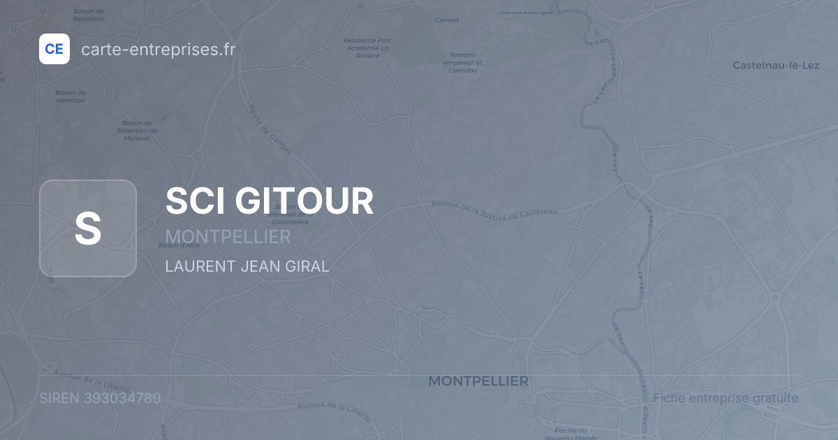 SCI GITOUR — 393034780 — fiche entreprise