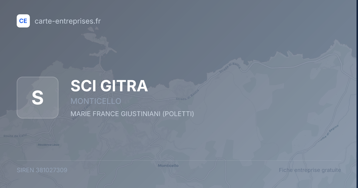 SCI GITRA — 381027309 — fiche entreprise