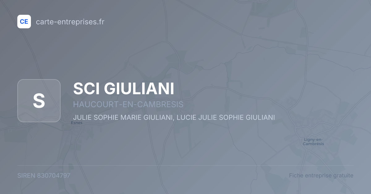 SCI GIULIANI — 830704797 — fiche entreprise