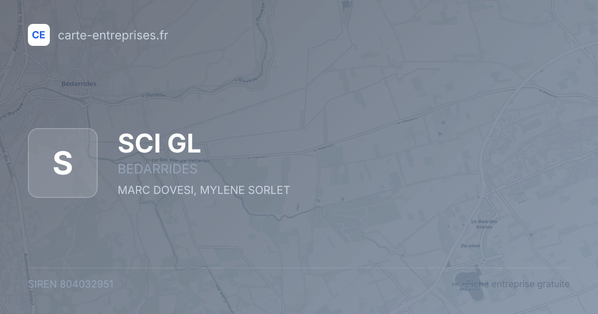 SCI GL — 804032951 — fiche entreprise