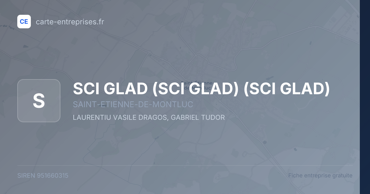 SCI GLAD (SCI GLAD) (SCI GLAD) — 951660315 — fiche entreprise