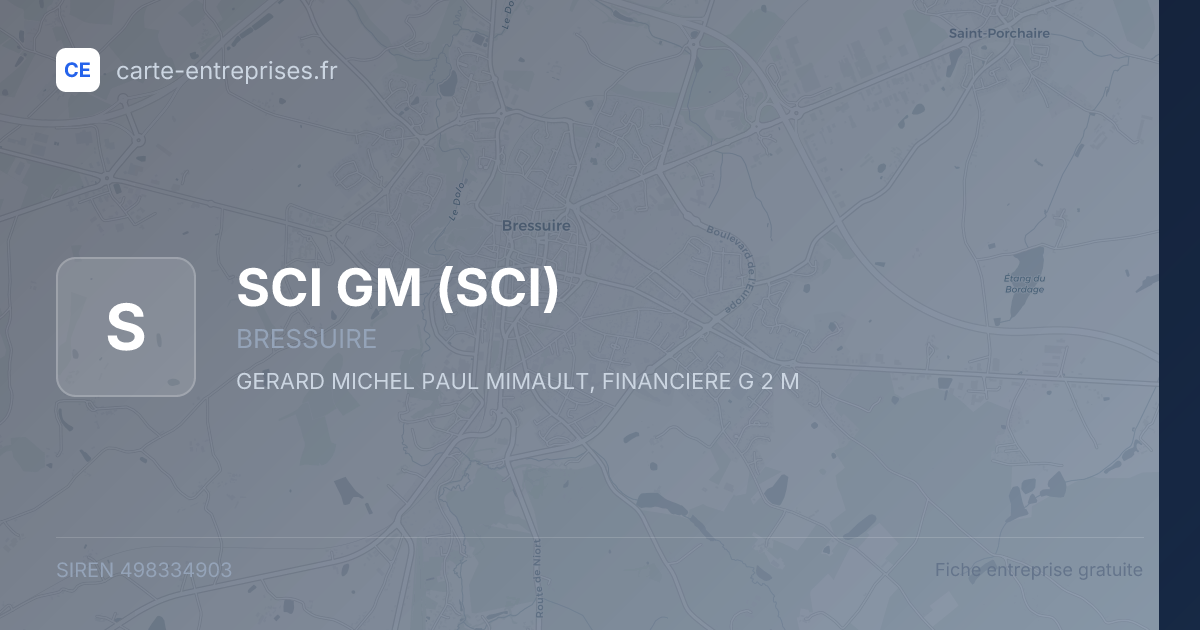 SCI GM (SCI) — 498334903 — fiche entreprise