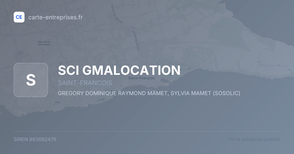 SCI GMALOCATION — 893682476 — fiche entreprise