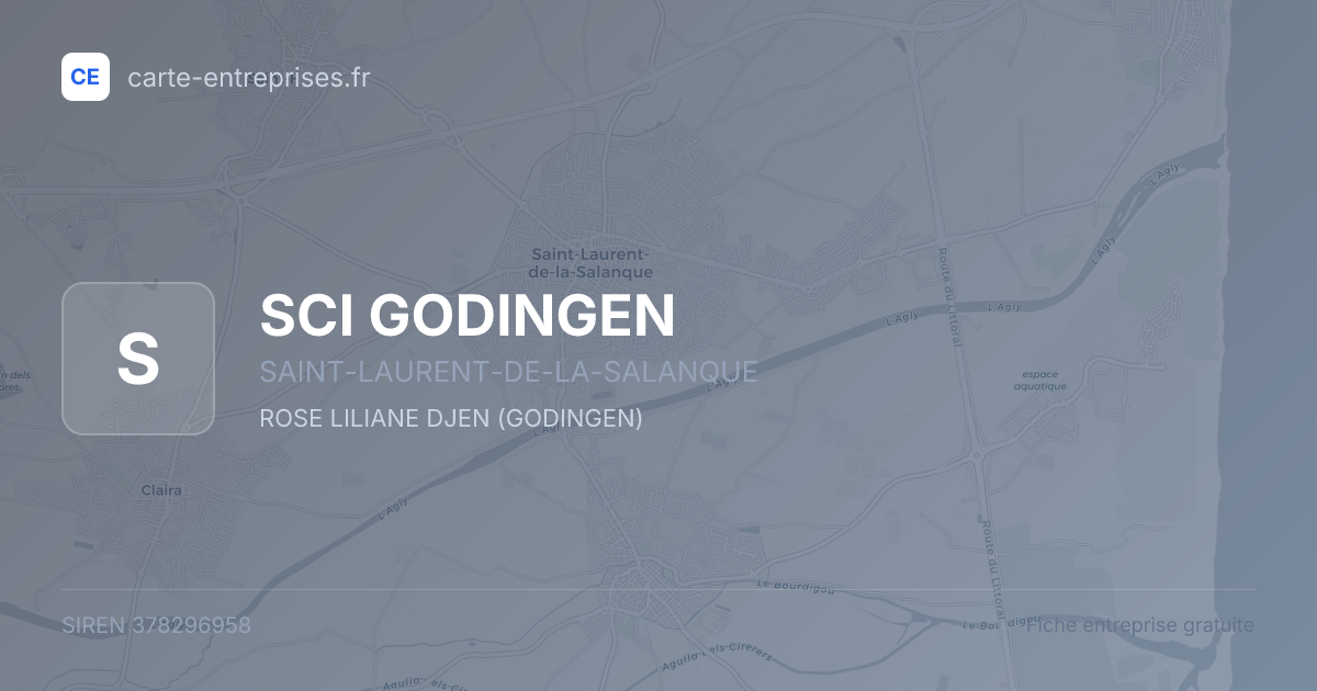 SCI GODINGEN — 378296958 — fiche entreprise