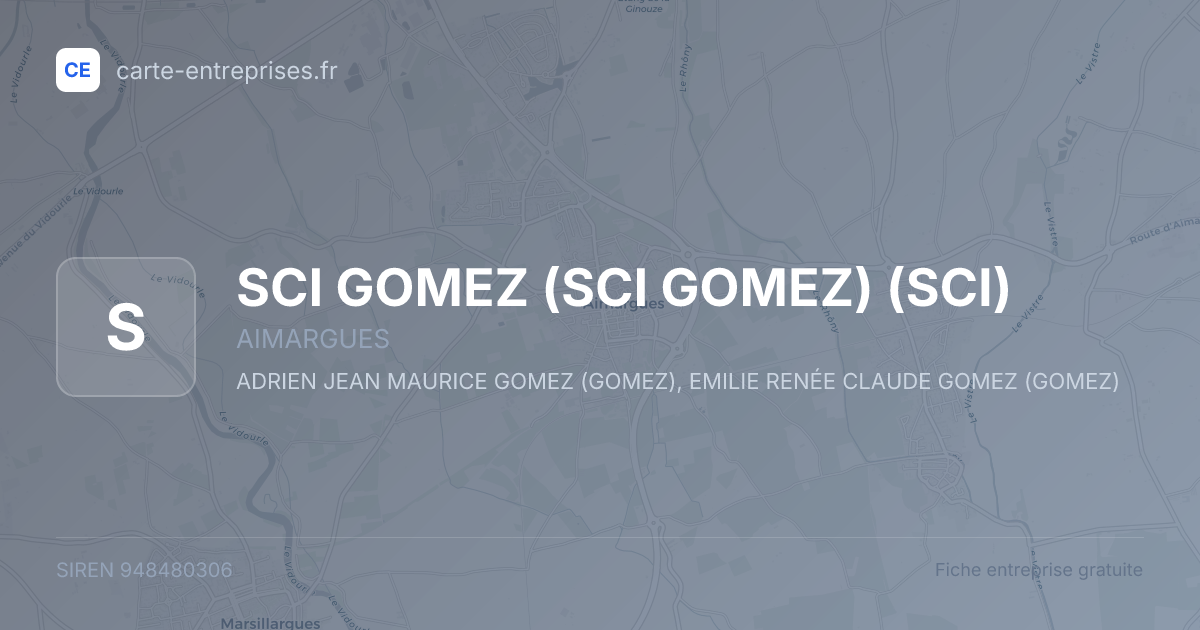 SCI GOMEZ (SCI GOMEZ) (SCI) — 948480306 — fiche entreprise