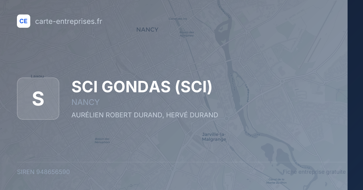 SCI GONDAS (SCI) — 948656590 — fiche entreprise