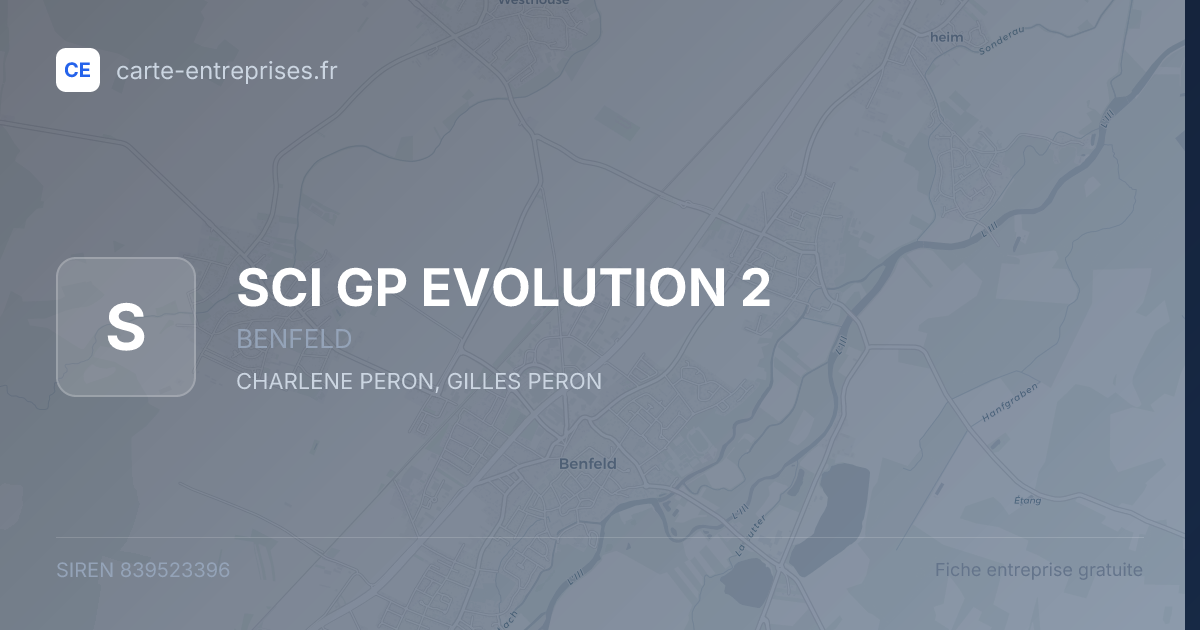 SCI GP EVOLUTION 2 — 839523396 — fiche entreprise