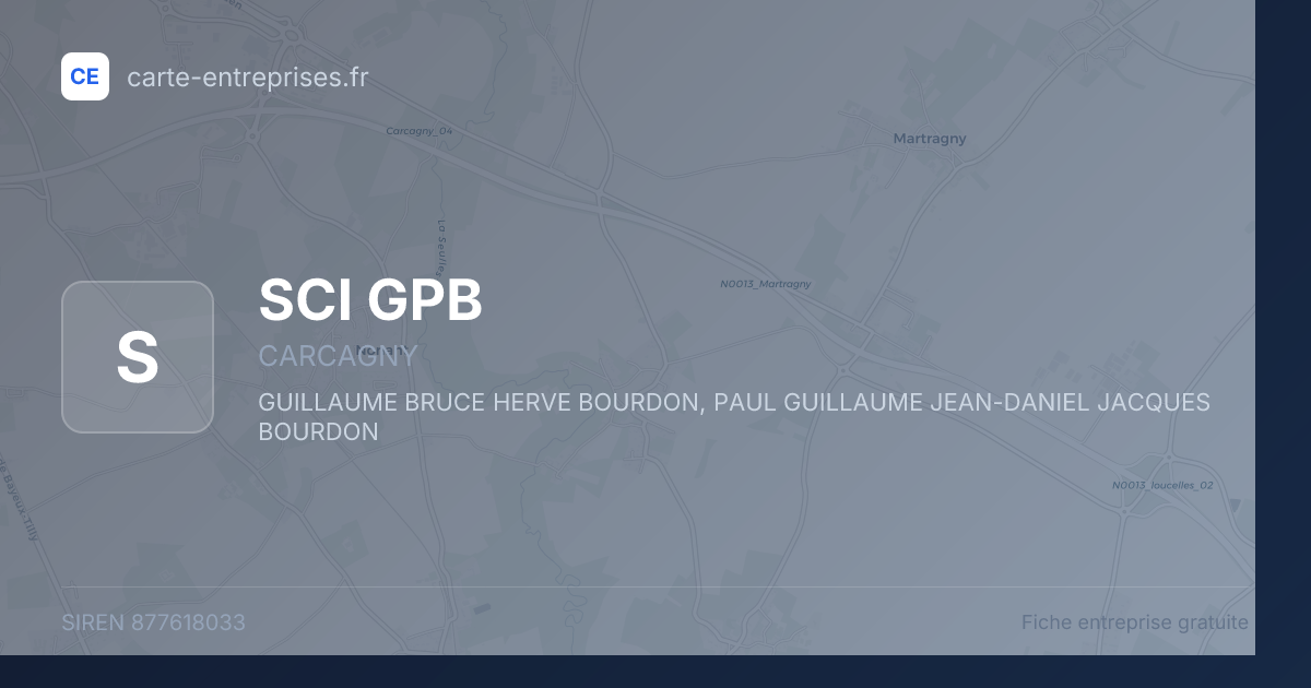 SCI GPB — 877618033 — fiche entreprise